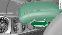 Reposabrazos entre el asiento del conductor y el del acompañante